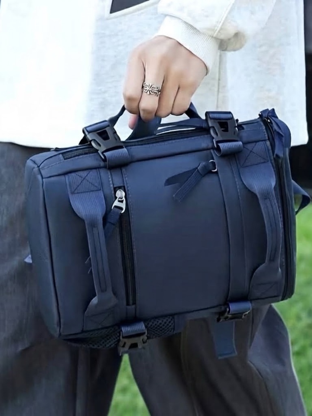 Compact Black Men's Duffel - Versatile Everyday Carry